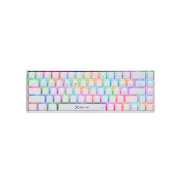 XTRIKE ME GK-995W WH 68 KEYS WIRELESS 2.4G BT5.2 TRI MODE GAMING MECHANICAL KEYBOARD WHITE