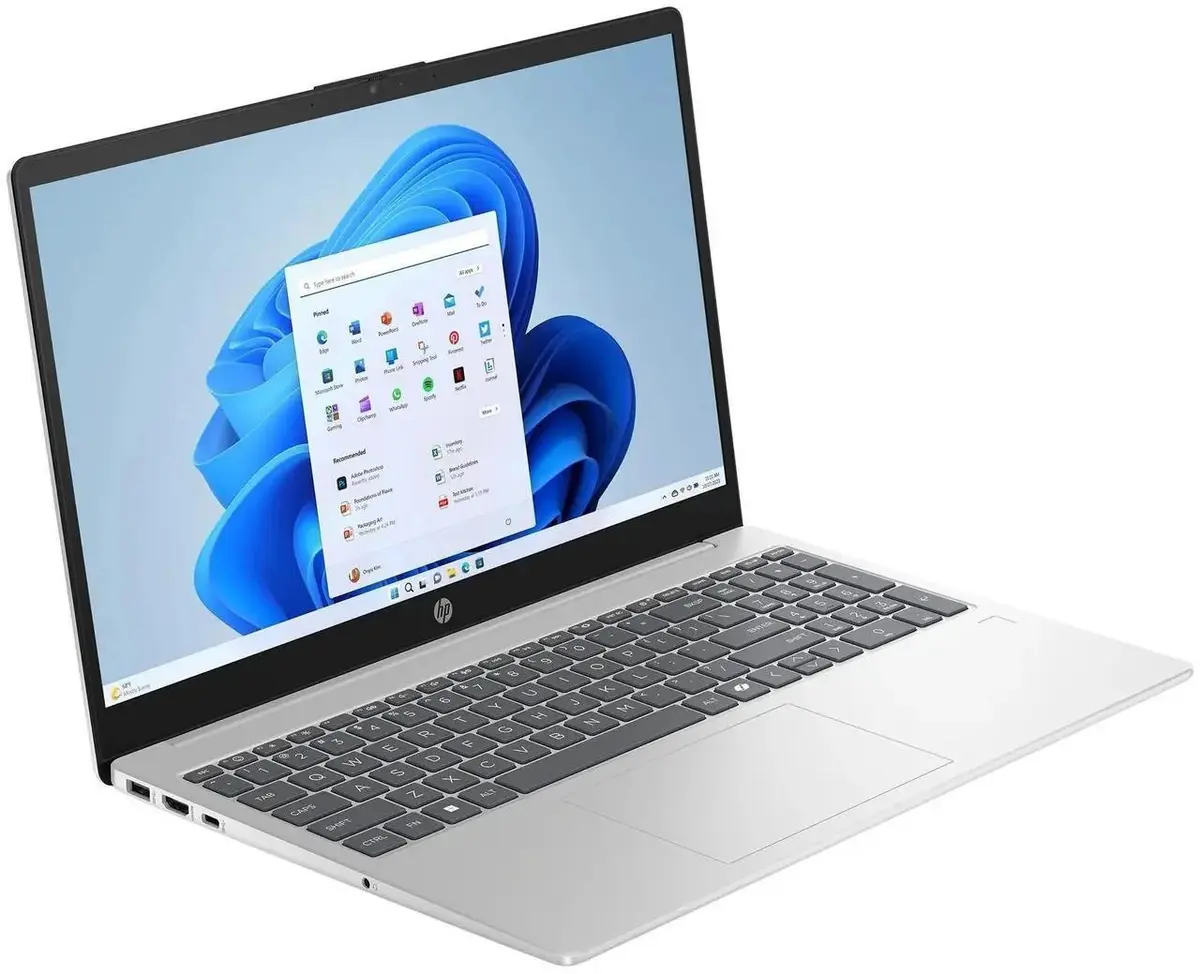 HP 15-FD0133WM Laptop Intel Core i3-N305, 8GB DDR4, 256GB SSD, 15.6" FHD IPS, Fingerprint Reader, Windows 11 Home, Natural Silver